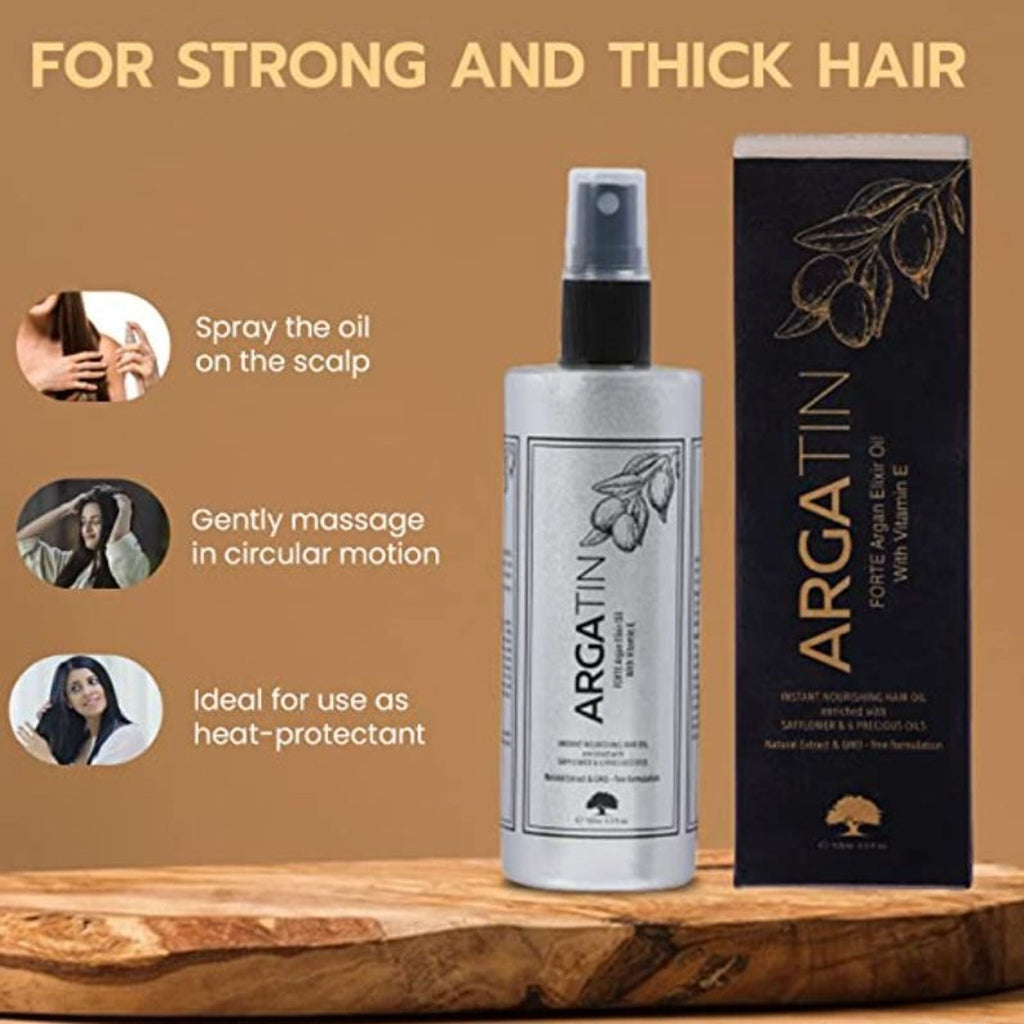Argatin Argan Elixir Oil For Dry Damaged & Frizzy Hair - Distacart