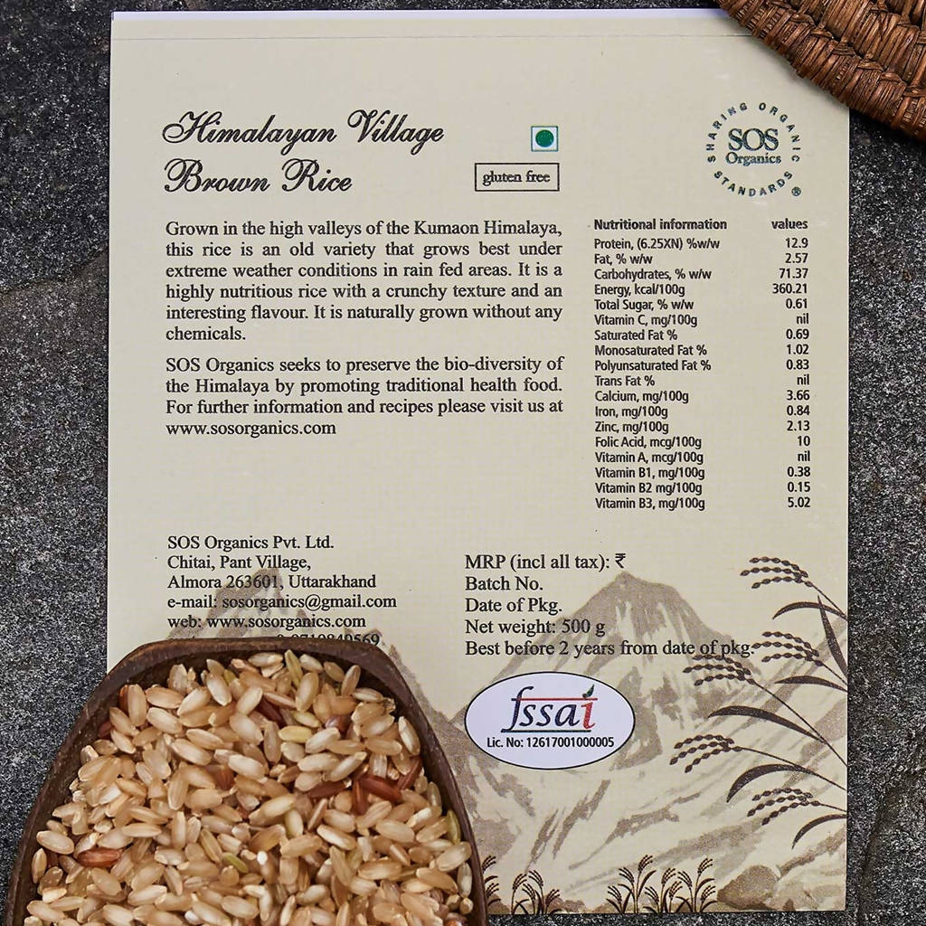 SOS Organics Himalayan Village Brown Rice