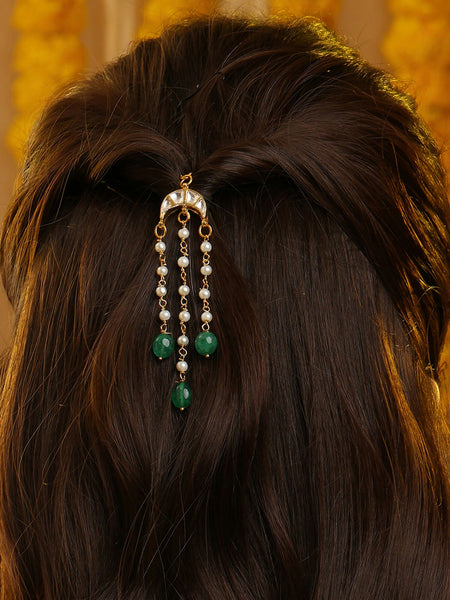 Ruby Raang Chanda Pearl Droppings Hair Pin