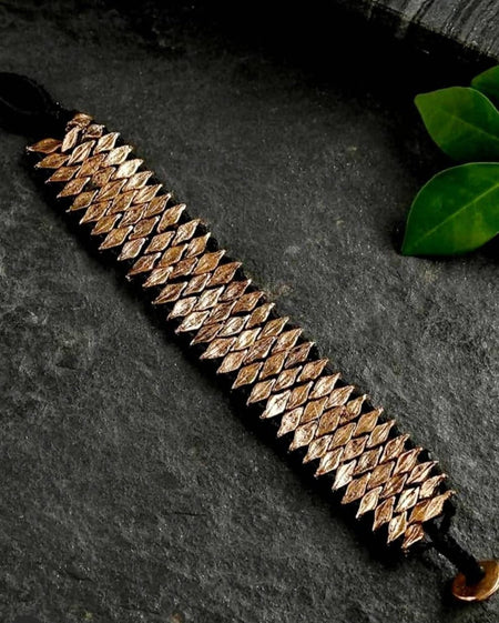 Bling Accessories Shell Metal Casting Weaved Bracelet In Thread
