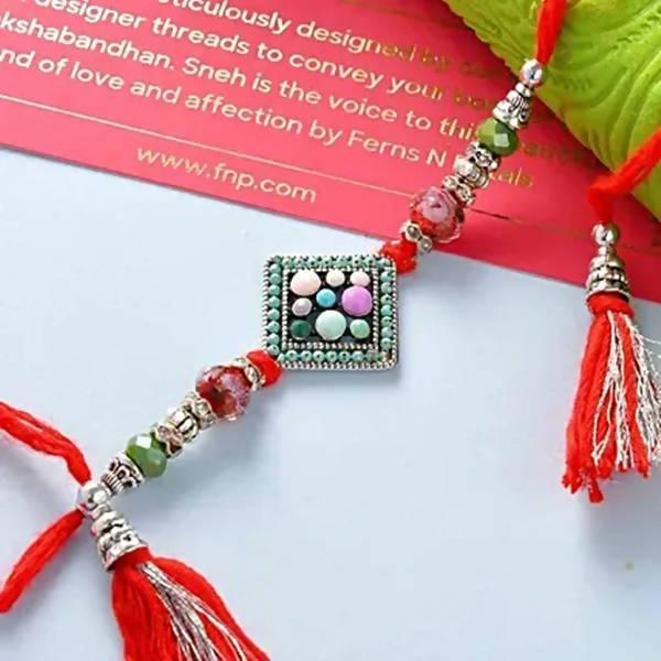 Designer Beads Rakhi N Assorted Chikki Combo - Distacart