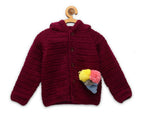 Chutput Kids Maroon Coloured Solid Pullover Sweater