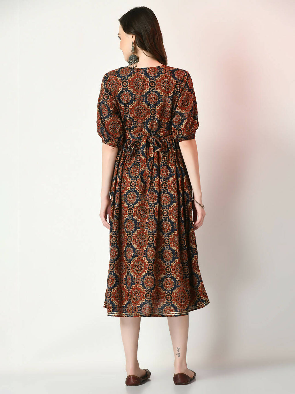Myshka Women's Multi Empire Printed Dress - Distacart