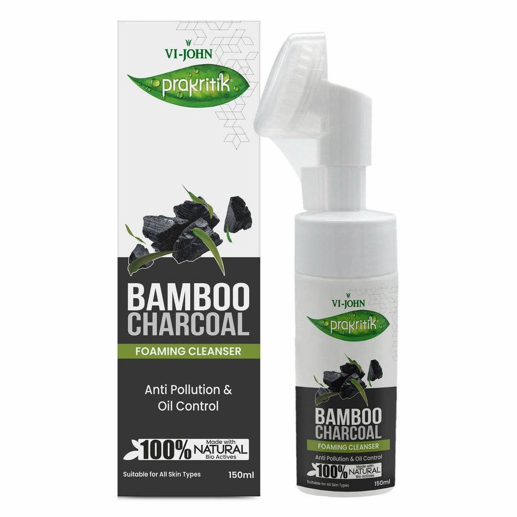 VI-JOHN Prakritik Bamboo Charcoal geling , Removes Tan, 100% Natural Bio Actives Face Wash - Distacart