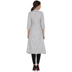 Kanoor Women's Multi Cotton A-Line Kurti