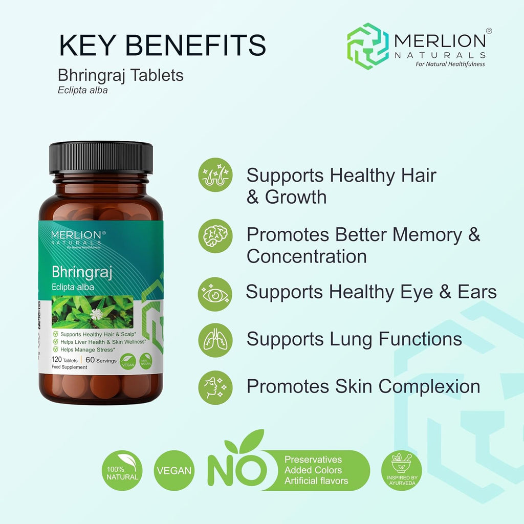 Merlion Naturals Bhringraj 500mg Tablets - Distacart
