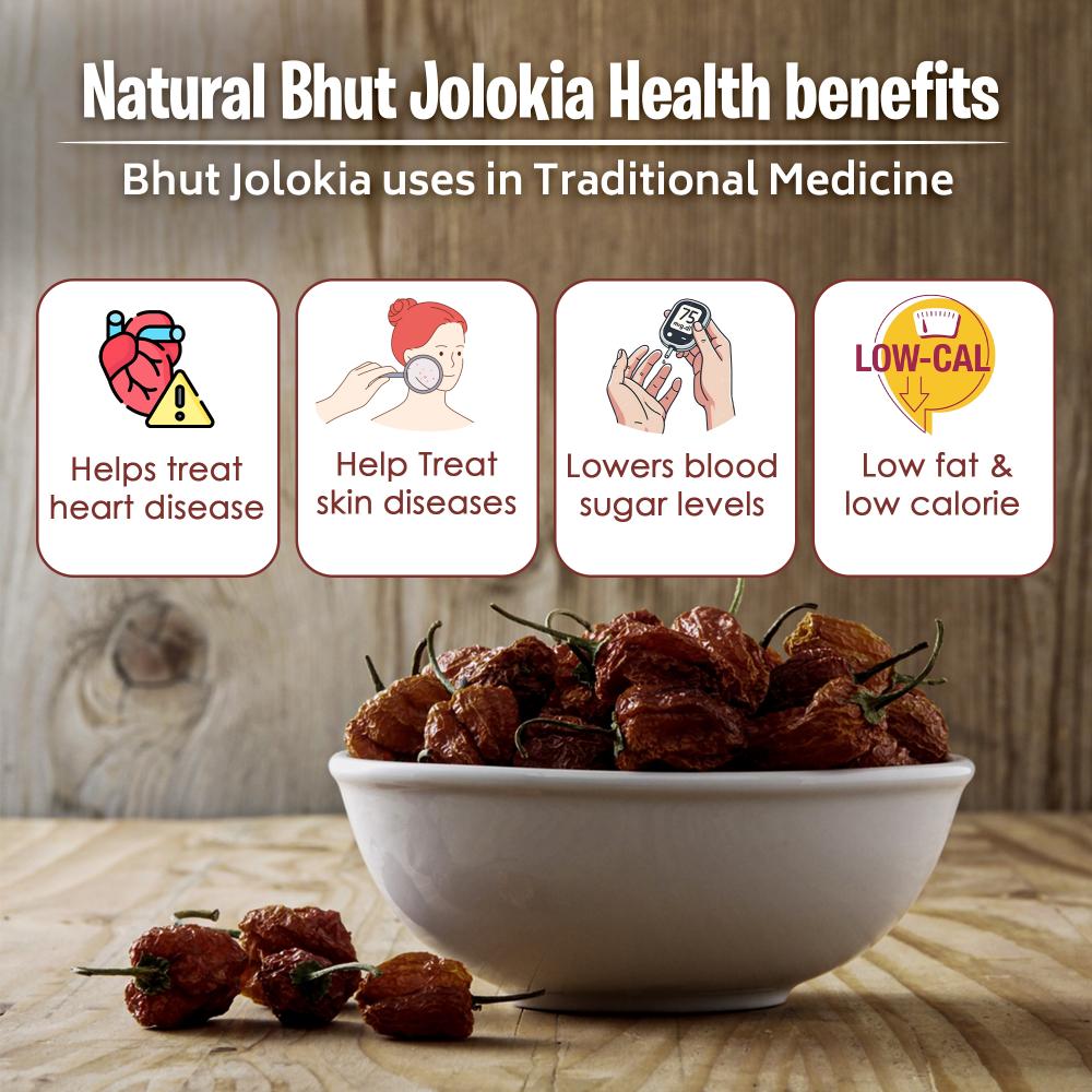 IKAI Natural Bhut Jholokia (King Chilli) - Distacart