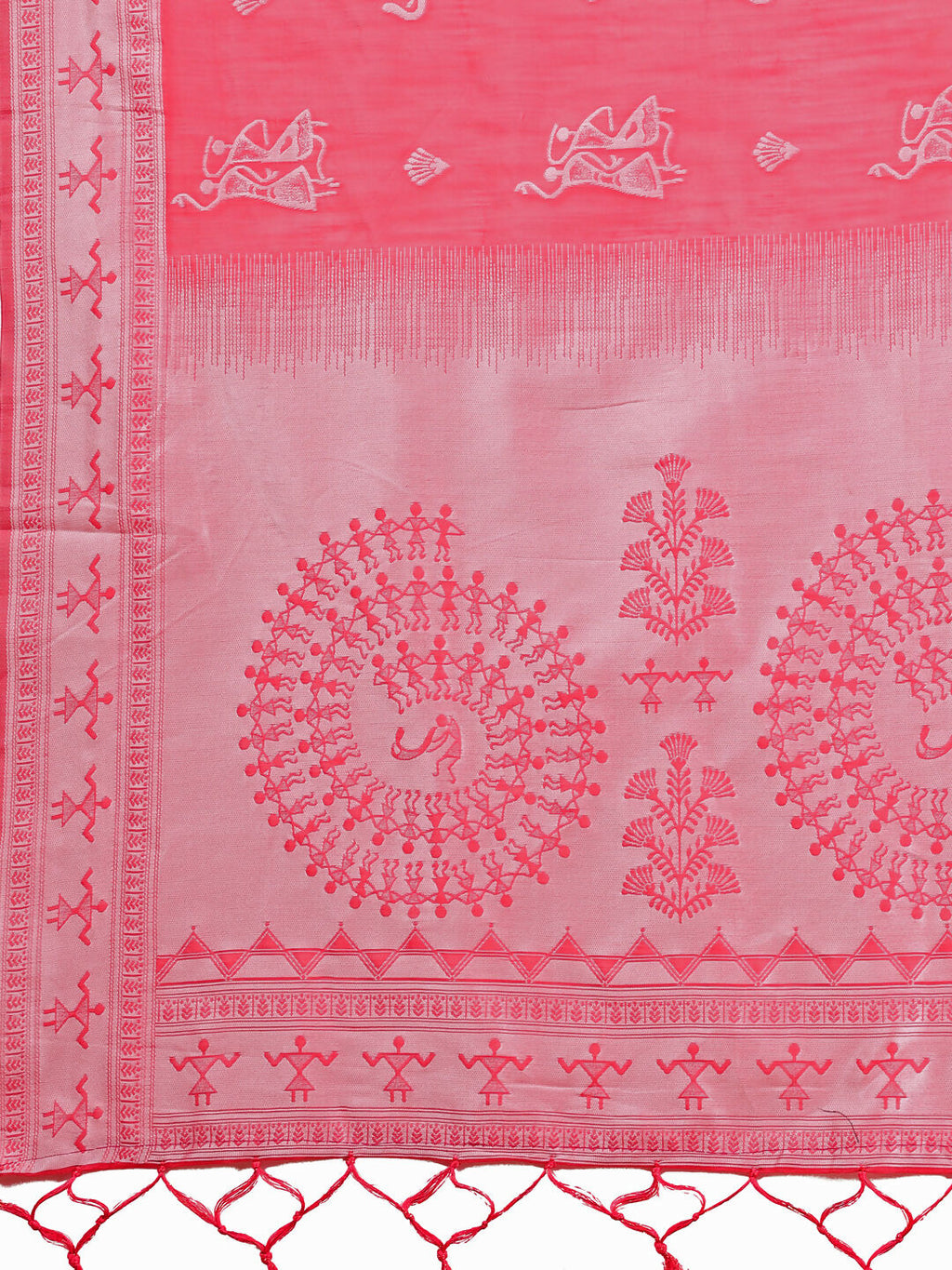 Shree Shyam Fashion Varnika Pink Linen Cotton Saree