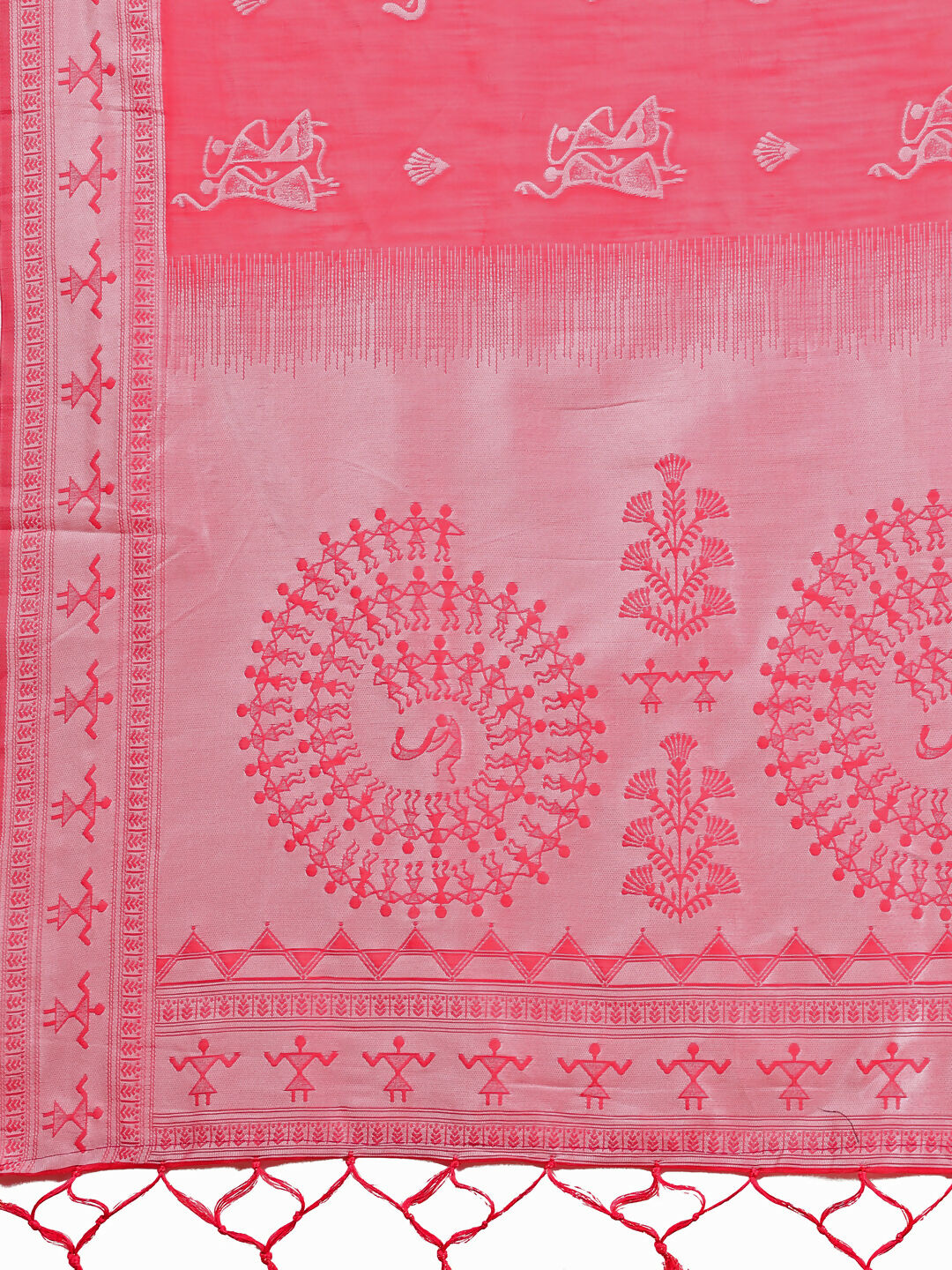 Shree Shyam Fashion Varnika Pink Linen Cotton Saree