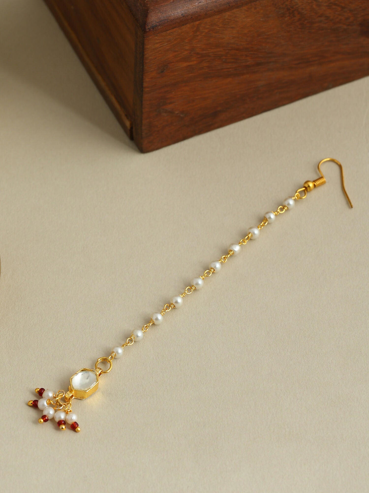 Ruby Raang Soft Bloom Kundan Maang Tikka - Distacart