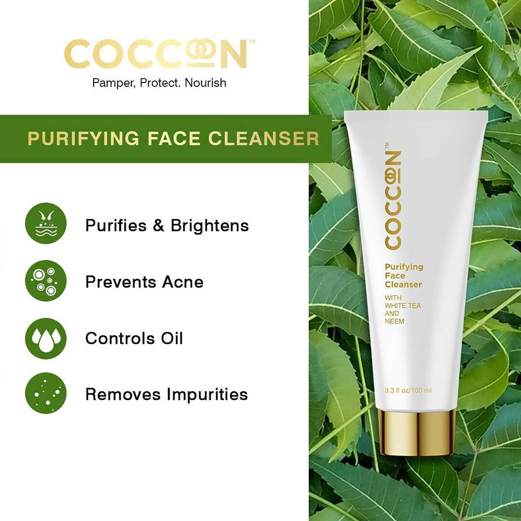Coccoon Purifying Face Cleanser With White Tea & Neem
