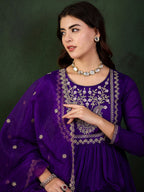 Sangria Embroidered Kurta & Trouser With Dupatta Kurta Set - Distacart