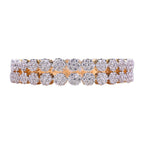 Gold-Plated Alloy Thin Flower American Diamond Bangle Set - The Pari - Distacart