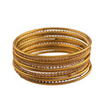 Gold-Plated Alloy Set Of 12 Gold Metal Bangles - The Pari - Distacart