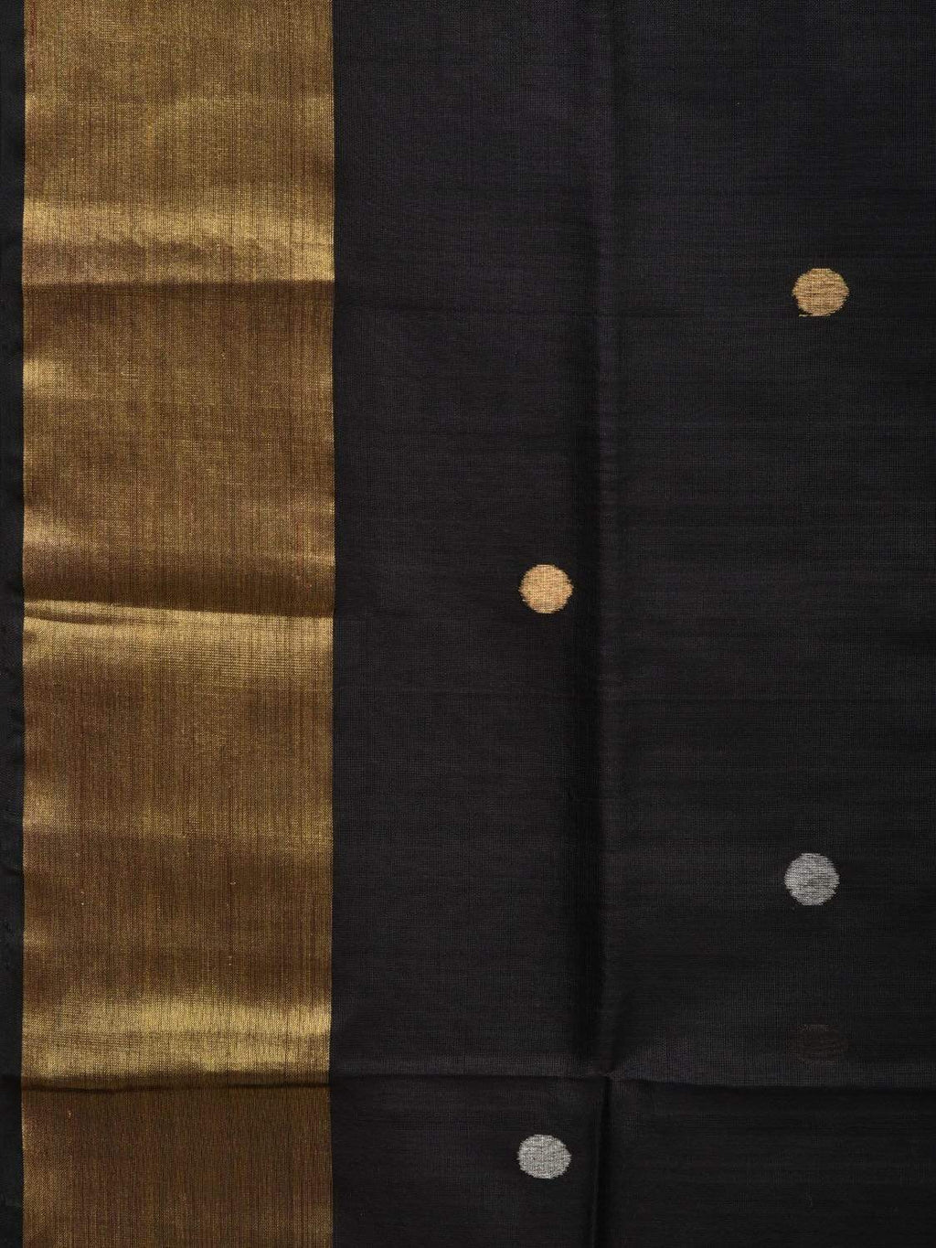 Black Uppada Silk Handloom Saree with Birds Pallu Design - Global Threads