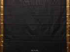 Black Uppada Silk Handloom Saree with Floral Pallu Design - Global Threads