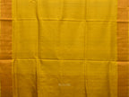 Blue and Yellow Uppada Silk Handloom Saree with One Side Border Design - Global Threads