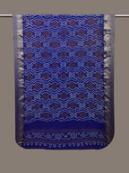 Blue Bandhani Banaras Georgette Dupatta with Border Design - Global Threads