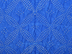 Blue Bandhani Kanchipuram Silk Handloom Dupatta with Border Design - Global Threads