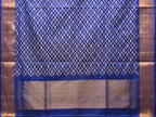 Blue Uppada Silk Handloom Saree with All Over Jamdani Design - Global Threads