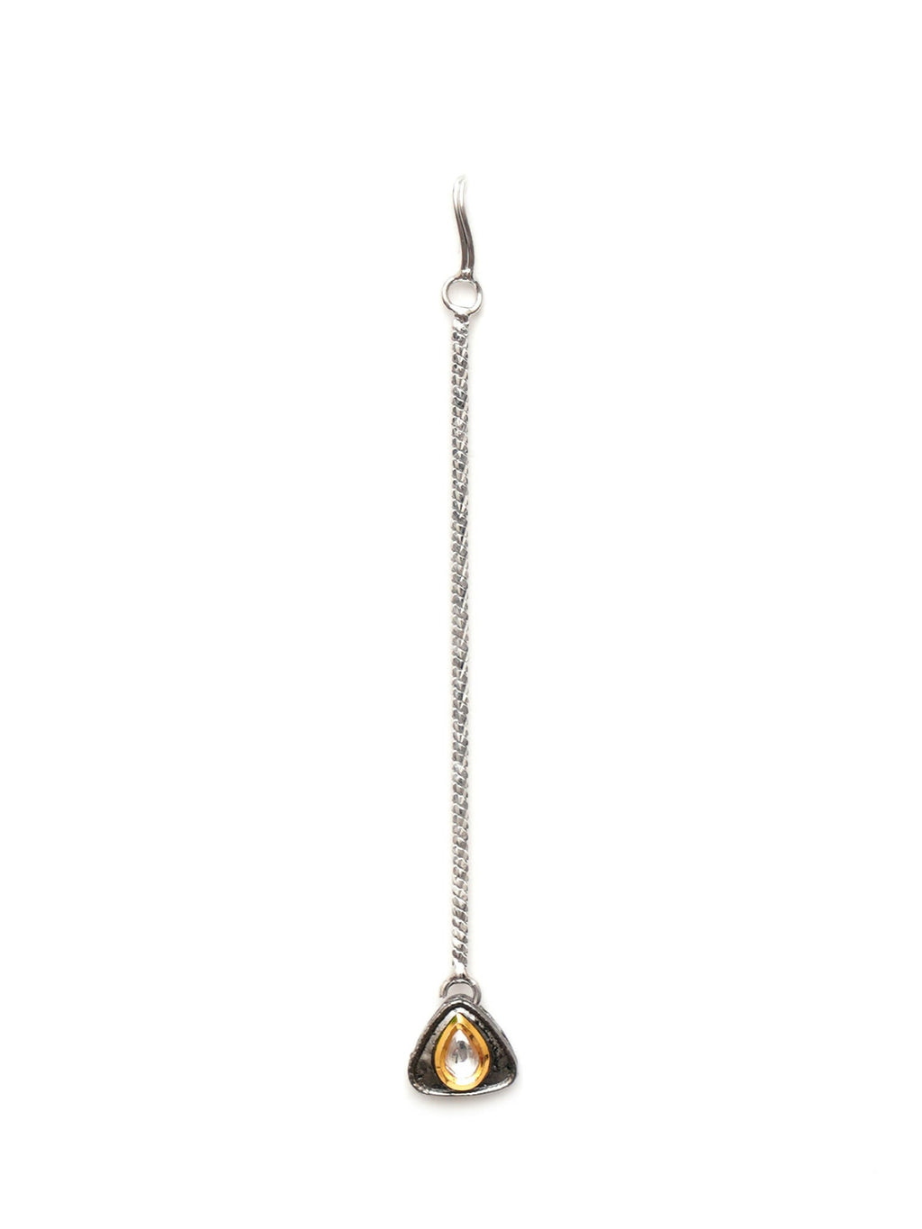 Dual Tone Kundan Maang Tikka (silver) - Ruby Raang - Distacart