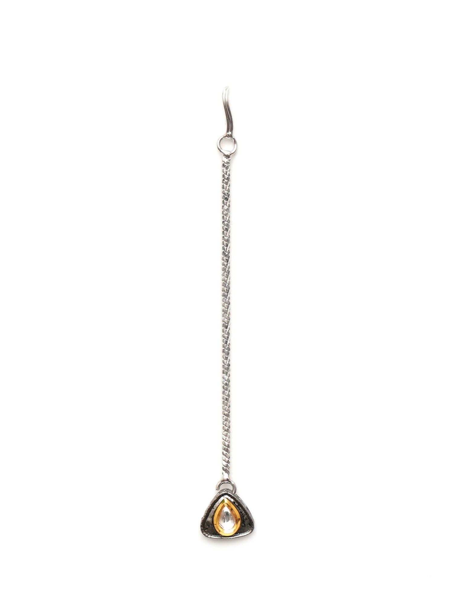 Dual Tone Kundan Maang Tikka (silver) - Ruby Raang - Distacart
