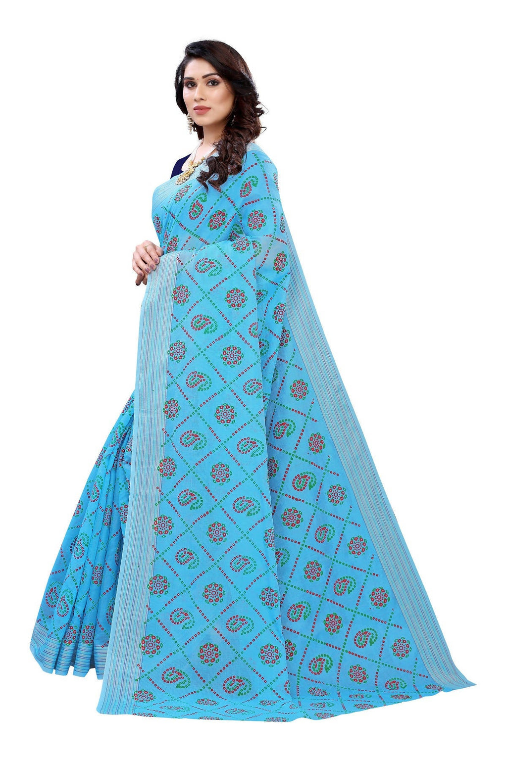 Vamika Sky Blue Linen Jari Border Saree (CHARVI SKY BLUE) - Distacart