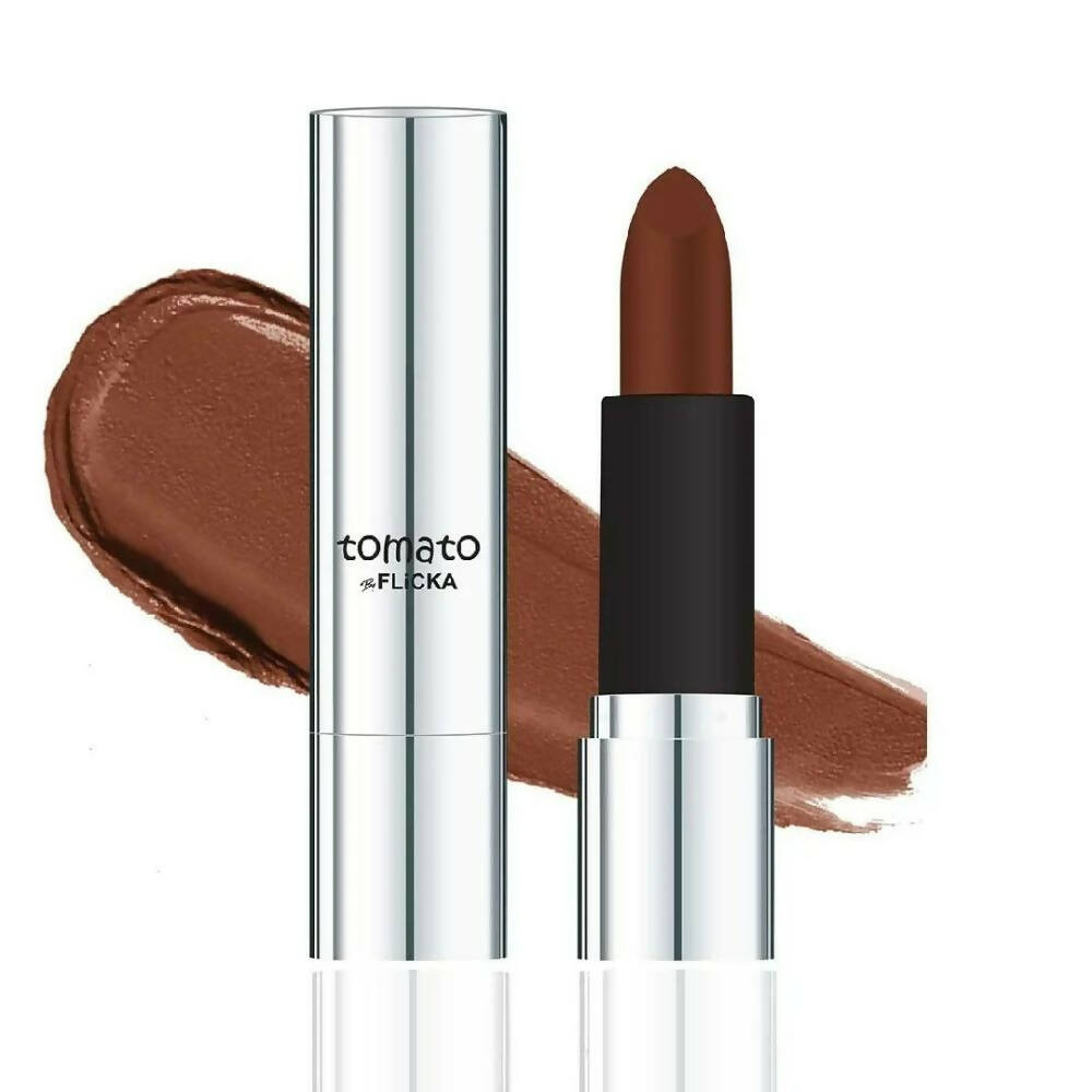 Flicka Tomato Brown Matte Finish Lipstick Shade 12