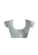 Mominos Fashion Moeza Gray Bhagalpuri Handloom Silk Linen Saree with unstitched Blouse piece - Distacart