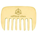 Natural Vibes Kansa Hair Comb for Hair Fall, Growth, Circulation & Stress Relief