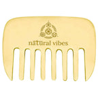 Natural Vibes Kansa Hair Comb for Hair Fall, Growth, Circulation & Stress Relief