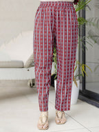 The52 Maroon Women's Gorgeous Rayon Fabric Printed Work Flared Kurta, Pant and Dupatta Set - Distacart