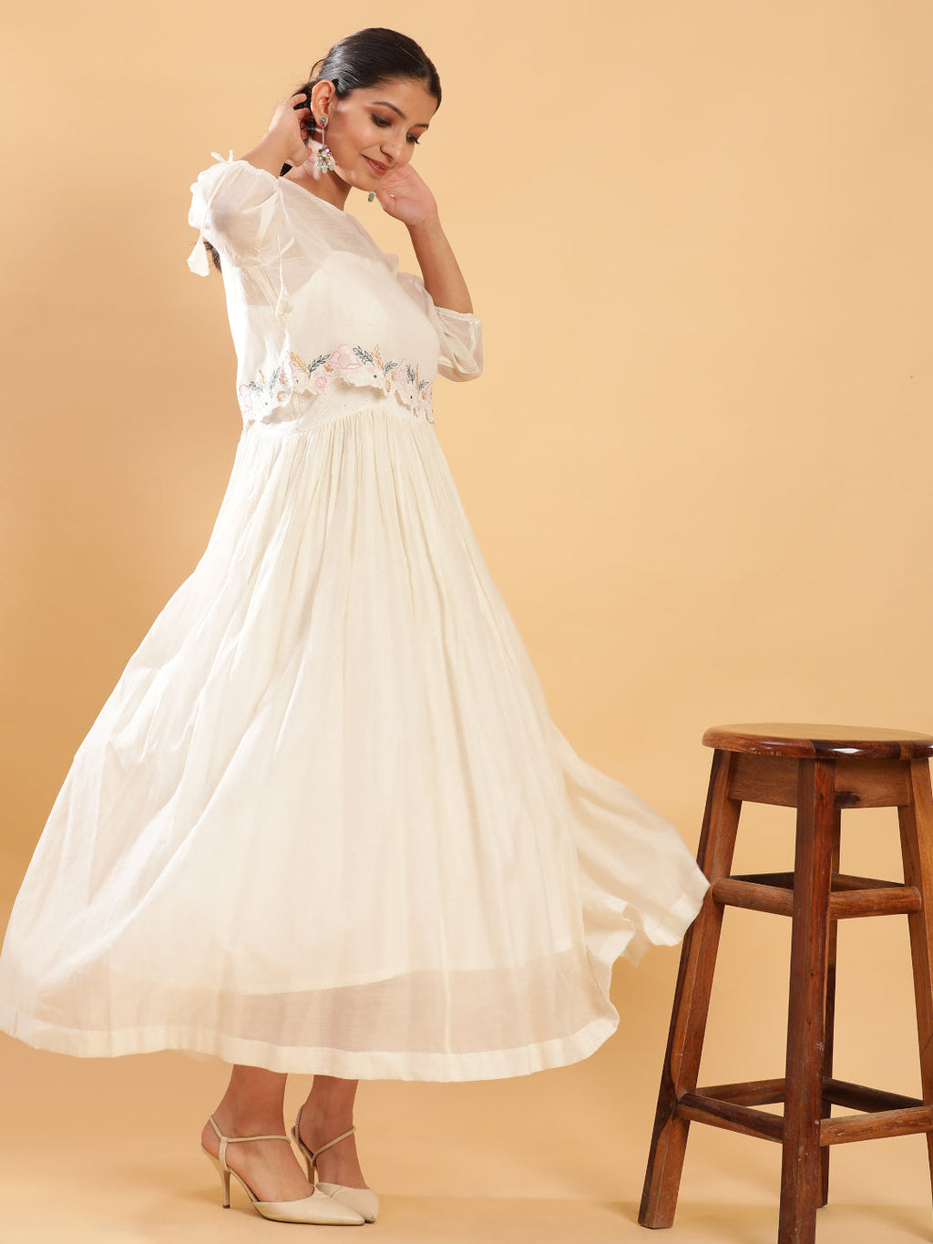 BohoJazz Bohemian Signature Dress with Embroidered Mul Top - Distacart