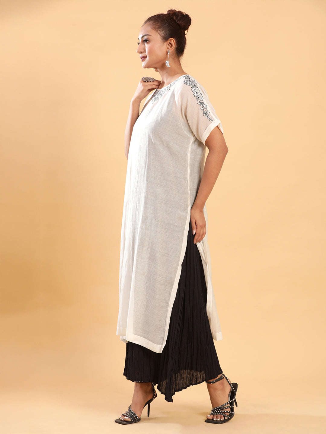 BohoJazz Bohemian Signature Mul Dress with Crushed Black Inner - Distacart
