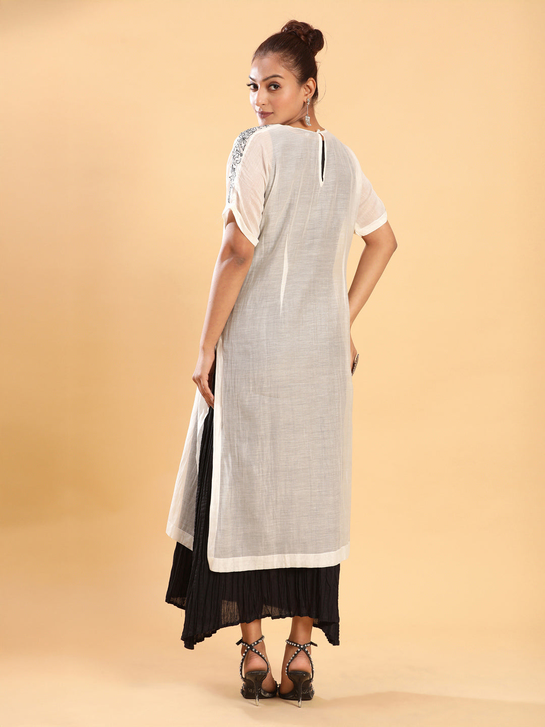 BohoJazz Bohemian Signature Mul Dress with Crushed Black Inner - Distacart