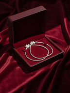 NVR Women Set of 2 Silver Plated Anklet