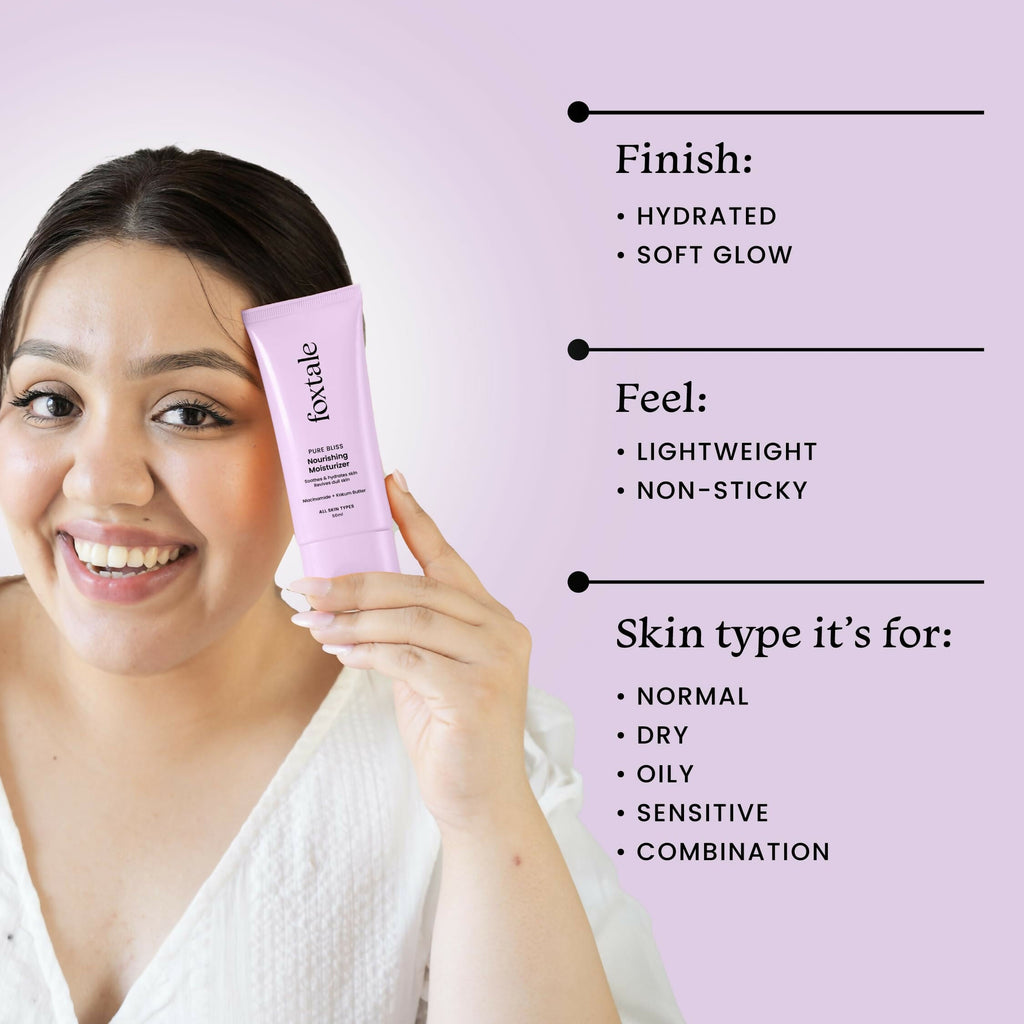 Foxtale Nourishing Face Moisturizer With Niacinamide For 24 Hr Hydration & Lightweight - Distacart