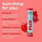 PLIX The Plant Fix Multi Power + Apple Cider Vinegar Bubbly Effervescent Tablets - Apple Burst - Distacart