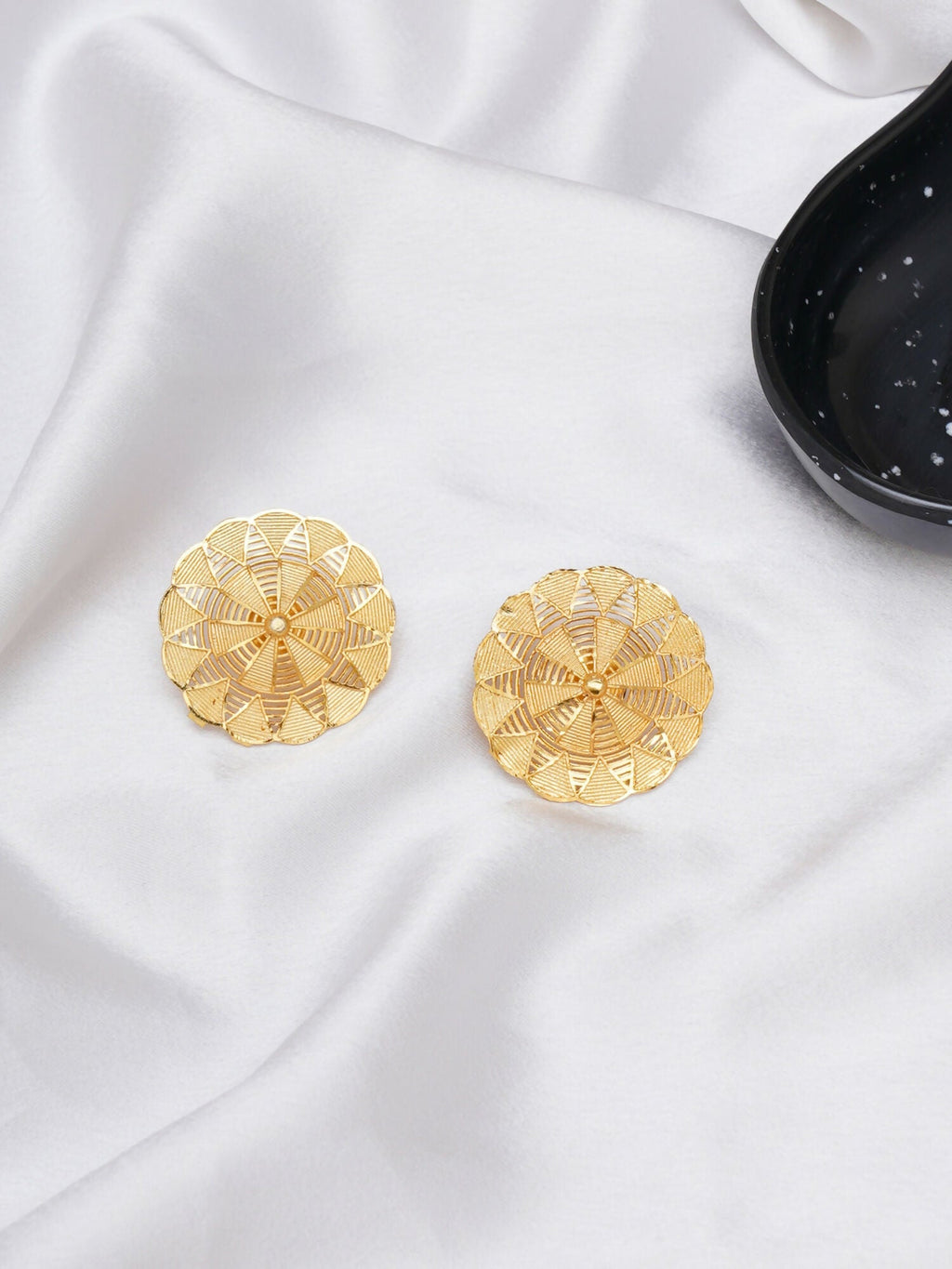 Golden Earrings (Gold) - Ruby Raang - Distacart