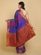 Kalamandir Ikkat Print Multi Color Uppada Saree With Zari Border