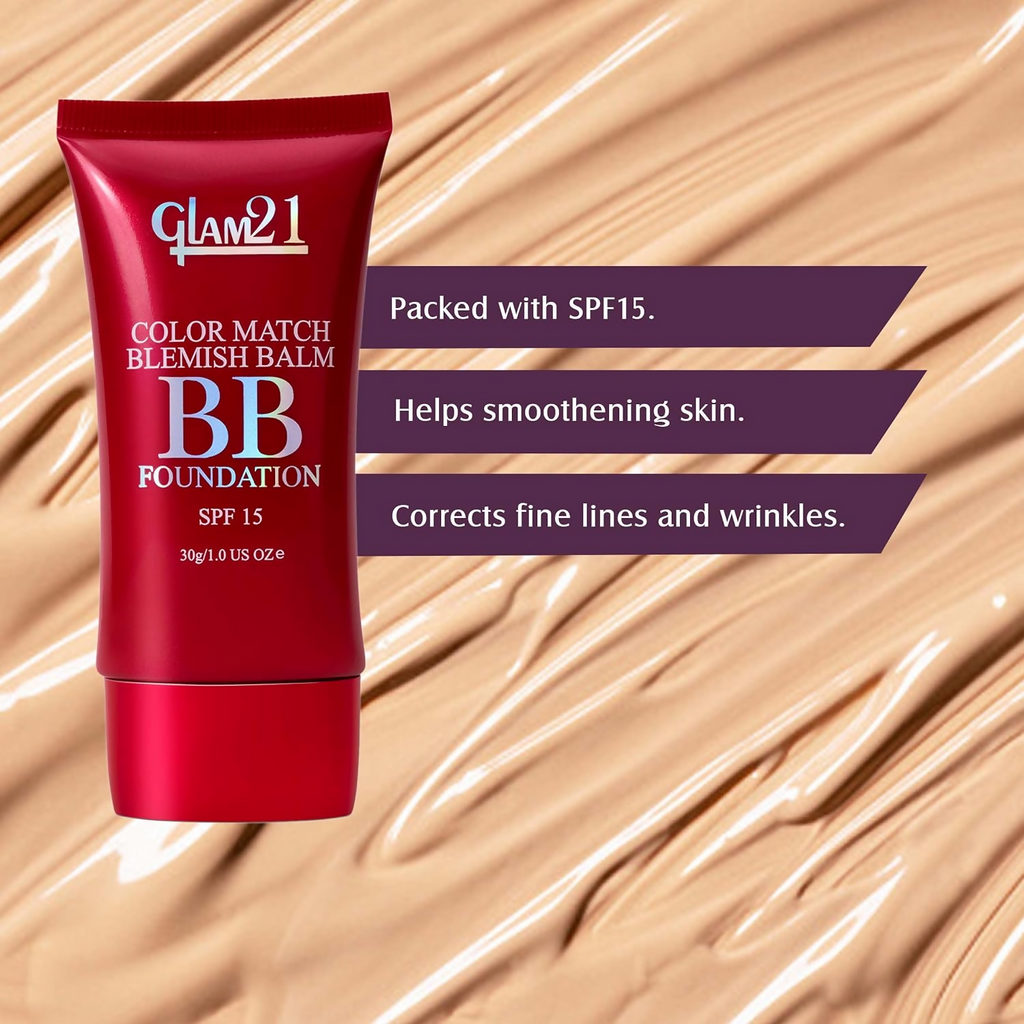 Glam21 Color Match BB Foundation SPF15 - 06 Dark Tan - Distacart