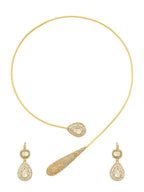 Kundan Antique Finish Earrings and Necklace set - Ruby Raang