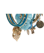 Gold-Plated Alloy Designer Blue Stone Bracelet Bangle Set - The Pari - Distacart