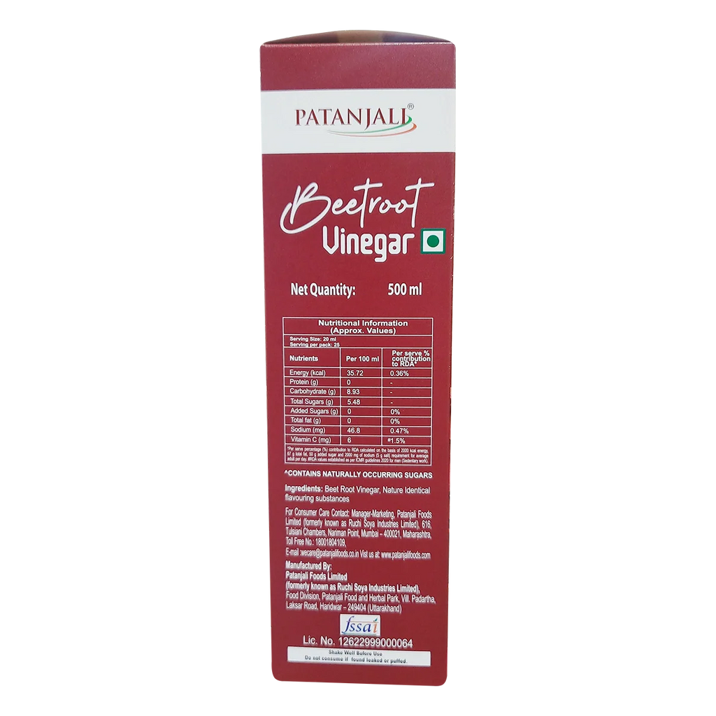Patanjali Beetroot Vinegar - Distacart