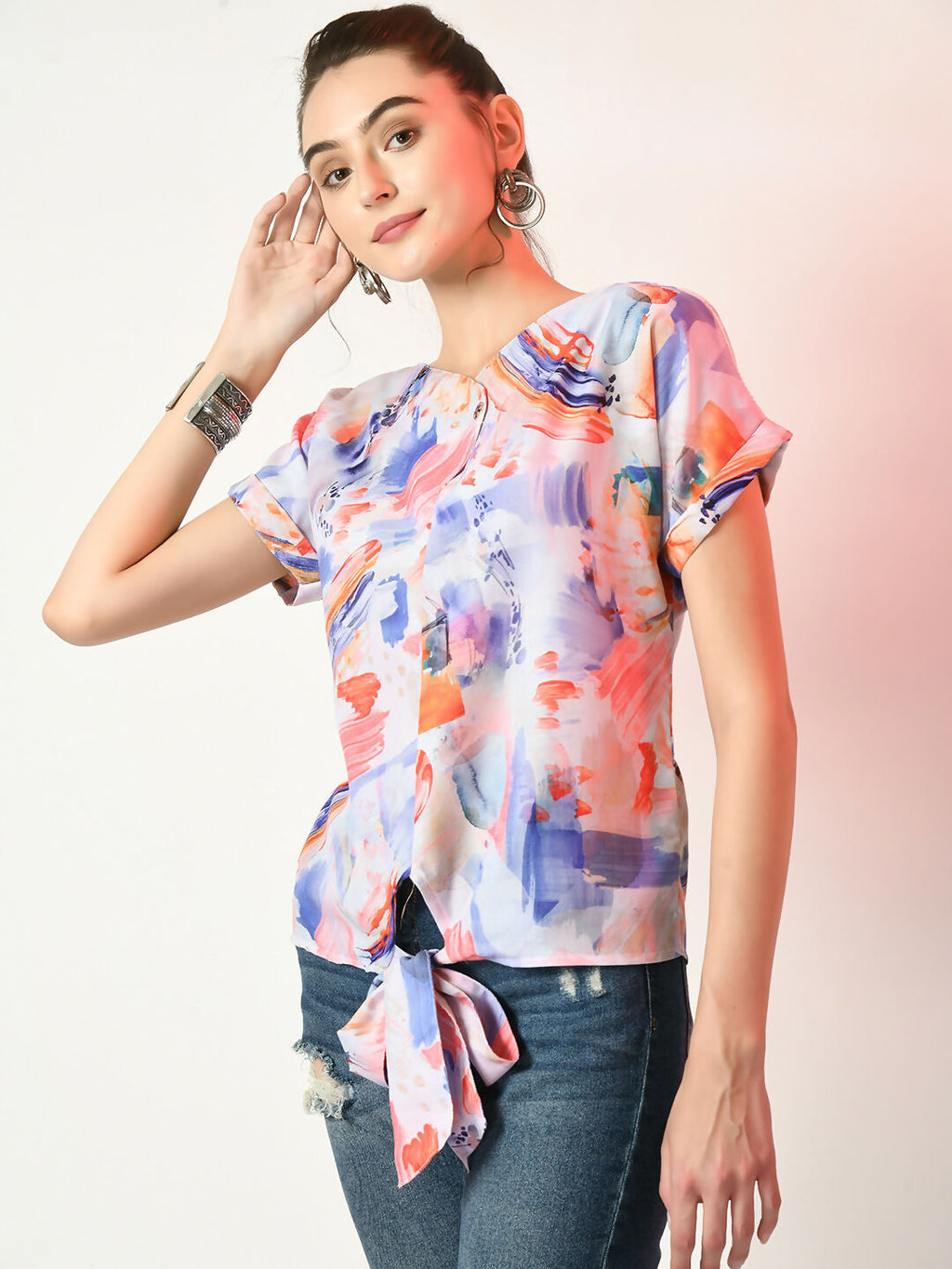 Myshka Women's Multi Printed Top