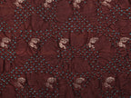 Brown Bandhani Paithani Silk Handloom Saree with Peacocks Border and Pallu Design - Global Threads