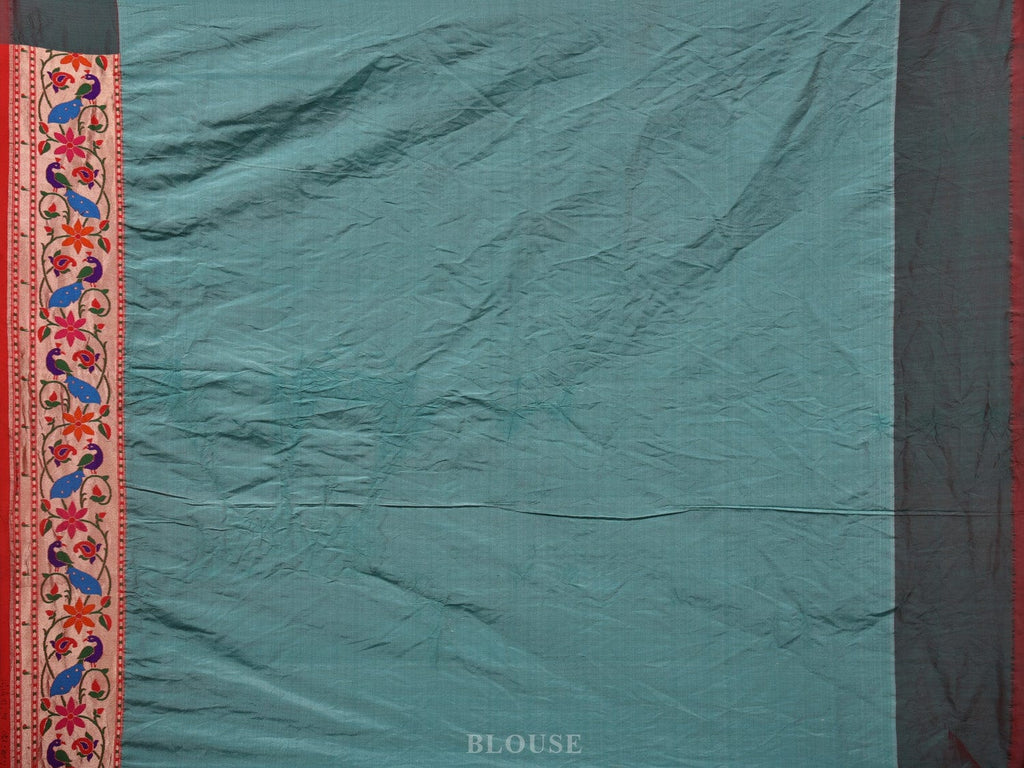 Brown Bandhani Paithani Silk Handloom Saree with Peacocks Border and Pallu Design - Global Threads
