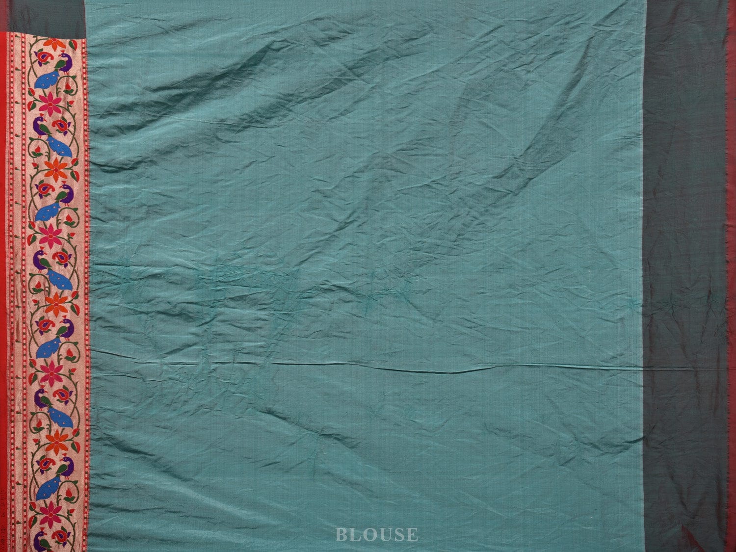 Brown Bandhani Paithani Silk Handloom Saree with Peacocks Border and Pallu Design - Global Threads
