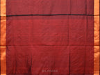 Brown Uppada Silk Handloom Saree with One Side Border Design - Global Threads