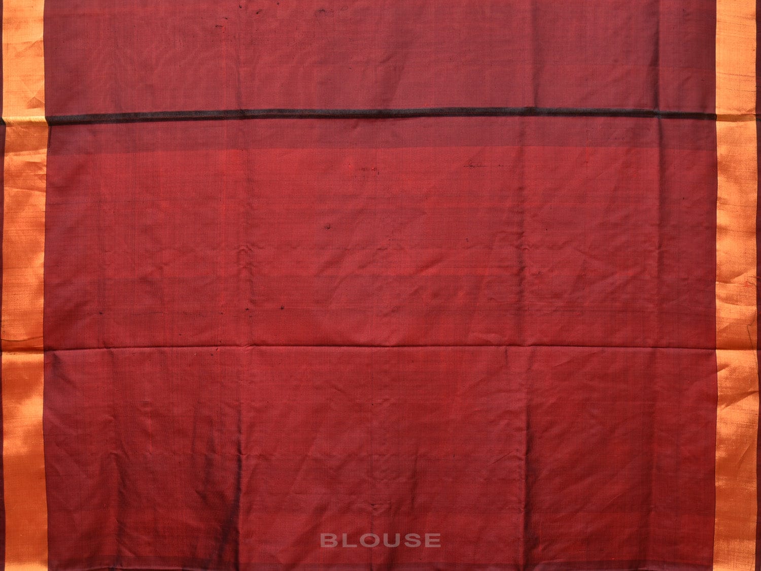 Brown Uppada Silk Handloom Saree with One Side Border Design - Global Threads